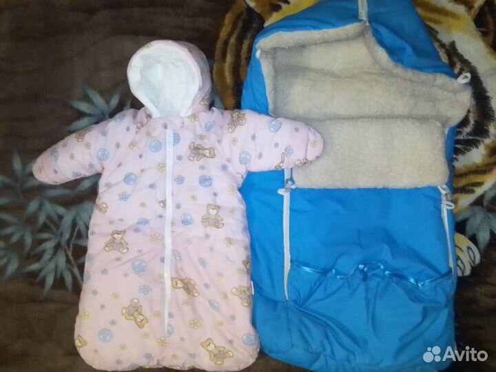 Зимние конверты на малыша на выписку и в коляску