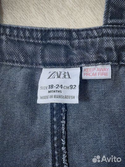 Джинсовый комбинезон zara 86