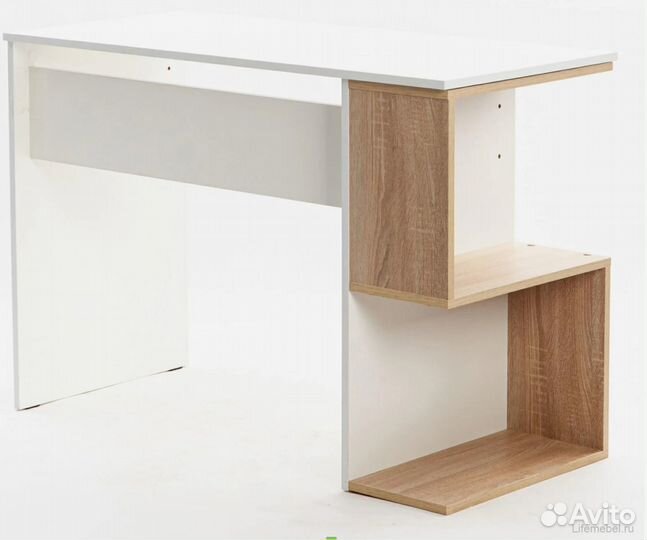 Письменный стол бу Дижон, лдсп серый+дуб