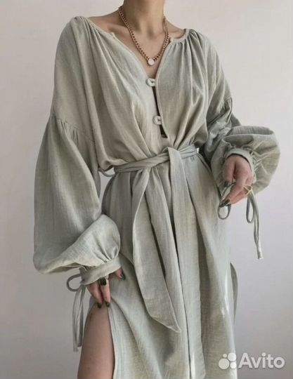 Платье муслин, длинное, Турция 42 - 44 - 46 - 48