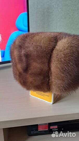 Норковая шапка мужская бу