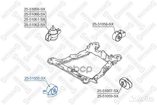 25-51055-SX подушка двс передняя МКПП Hyundai
