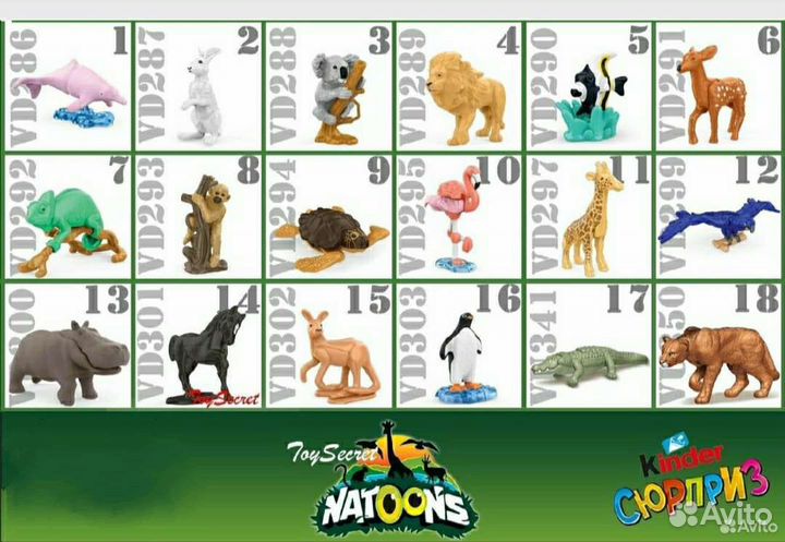 Игрушки из Киндер Сюрприз натунс