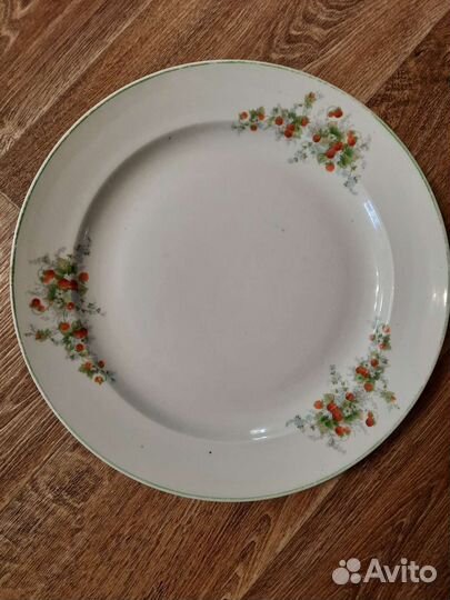 Блюдо Дулёво довоенное, клеймо 1937 г