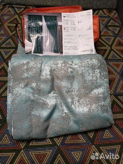 Шторы мрамор 200х270 готовый комплект из 2 портьер