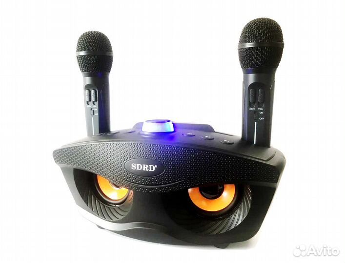 Колонка караоке с микрофонами акб Оригинал Новая