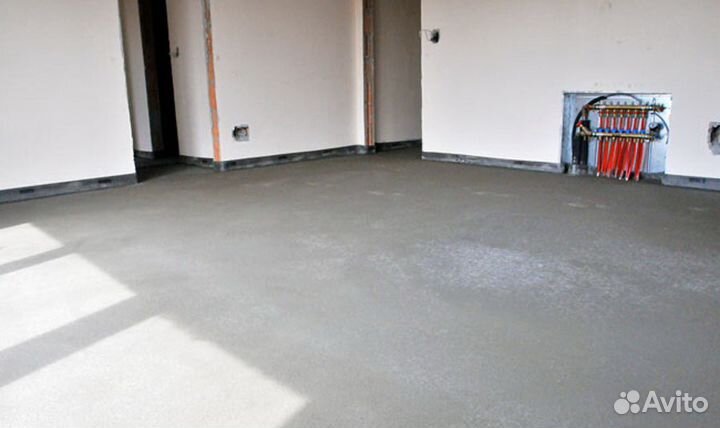 Полусухая стяжка пола, промышленные полы