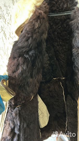 Тулуп из овчины армейский