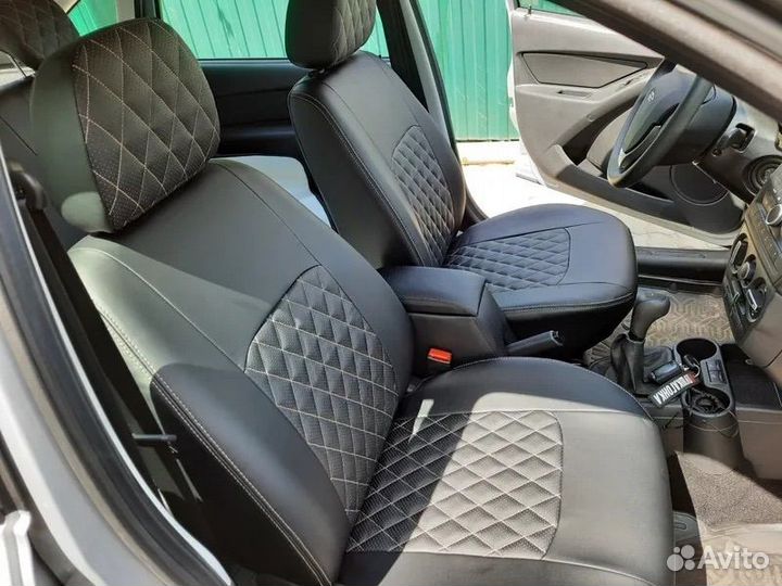 Чехлы на сиденья экокожа Рио 4 2017-2025г