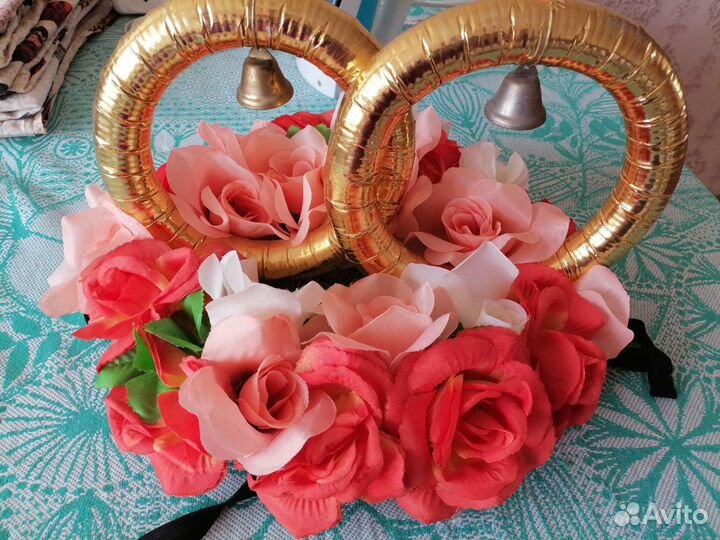 Кольца на машину свадебные