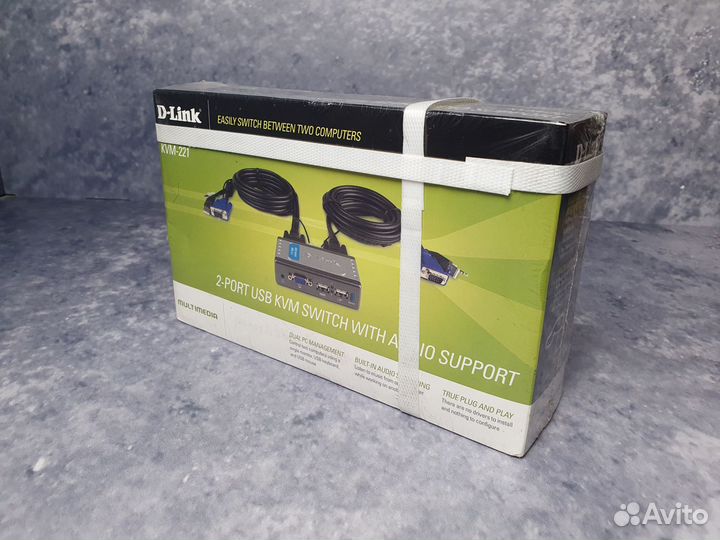 Переключатель D-Link KVM-221 на 2 компьютера