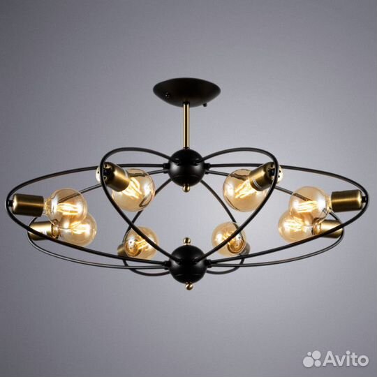 Люстра на штанге arte Lamp A1963PL-8BK