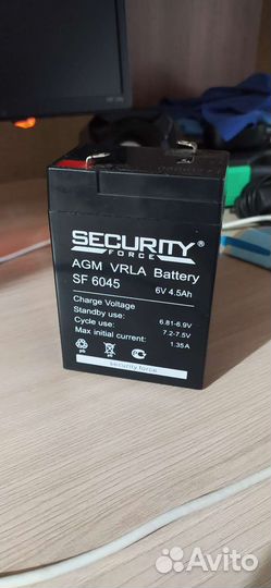 Аккумулятор 6v 4.5ah