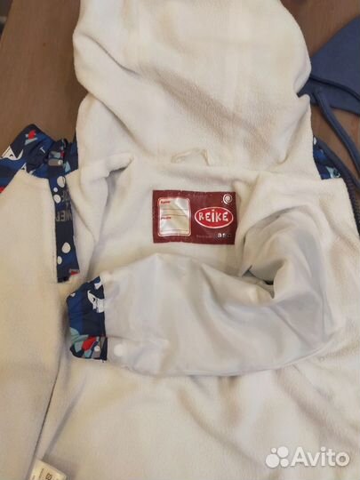 Куртка/ветровка на флисе размер 80 + шапка