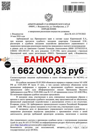 Банкротство физических лиц Списание долгов