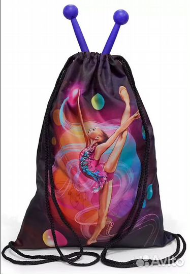 Мешок (ткань п/э черный/красный) 314-047