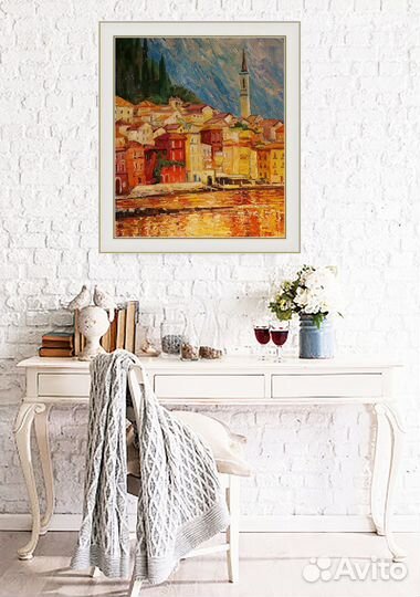 Картина Маслом Пейзаж Италия на Холсте