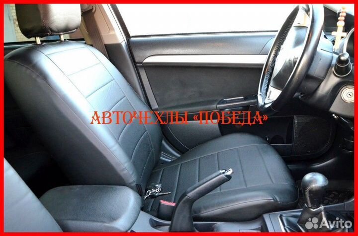 Чехлы Mitsubishi Lancer 10 2 из экокожи чёрные