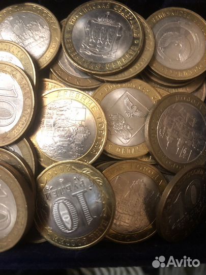 Юбилейные монеты 10 рублей 25 шт