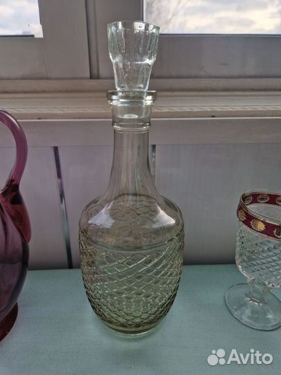 Набор графины фужеры серебро СССР посуда раритет