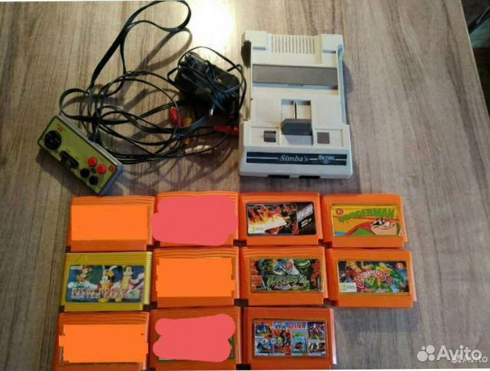 Игры картриджи для Dendy + приставка Simba Junior