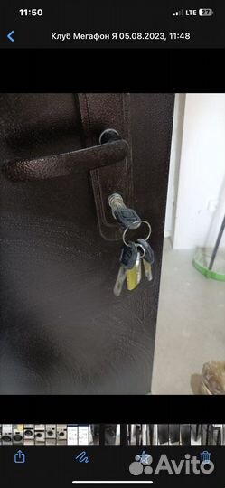 Дверь входная металлическая от застройщика