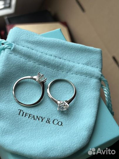 Кольцо tiffany с коробкой