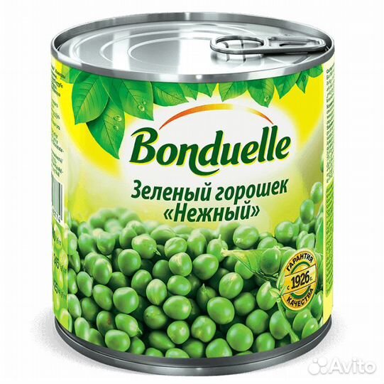 Горошек Bonduelle Зелёный Нежный 300г Bonduelle