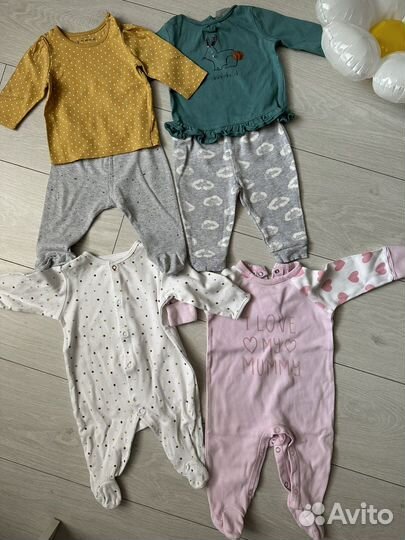 Вещи пакетом для девочки 0-3 месяца