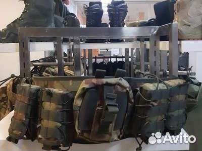 Пояс разгрузочный тактический с подсумками Мох/Кам