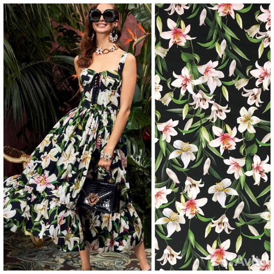 Ткань хлопок поплин dolce gabbana