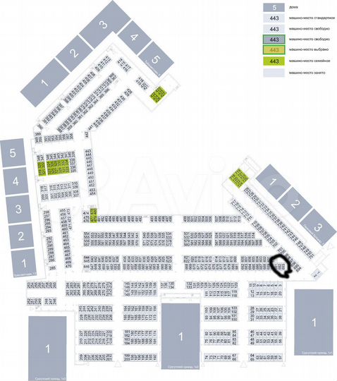 Машиноместо, 18 м²