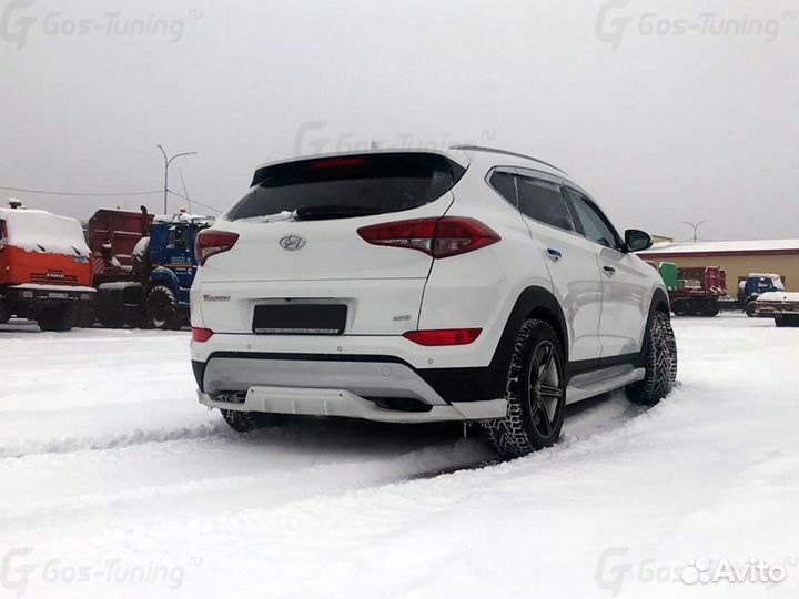 Накладка заднего бампера на Hyundai Tucson