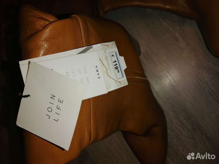 Сапоги Zara натуральная кожа 41 размер новые Зара