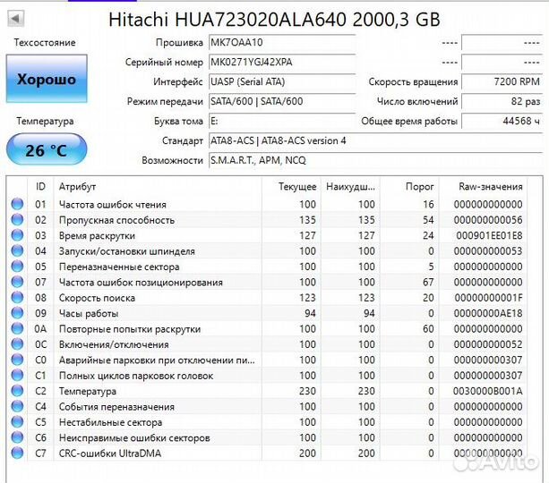 Жесткий диск Hitachi HUS724020ALA640 2Tb 7200 SATA