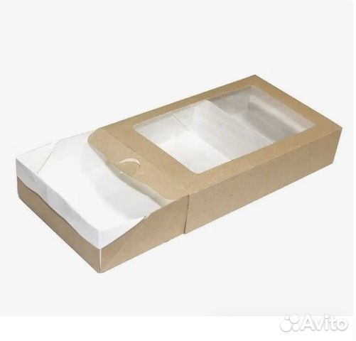 Крафтовые коробки с окошком