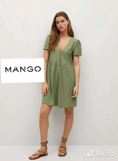 Mango HM белое шифоновое платье вискоза 46 48 50