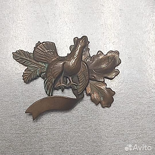 Кокарда охотника Егеря Глухарь Дуб