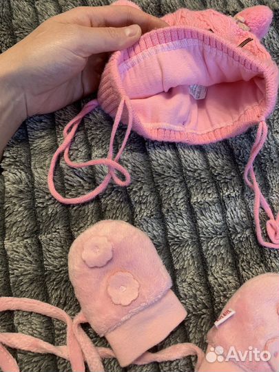 Комплект шапка, руковички