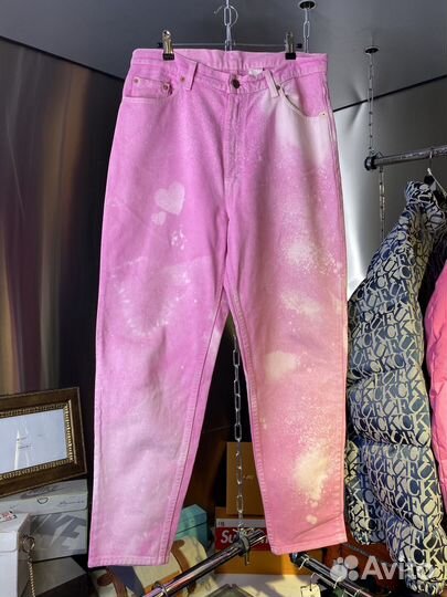 Levis 521 heart pink TIE DYE jeans