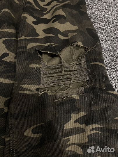 Джинсы штаны камуфляжные balenciaga type camo