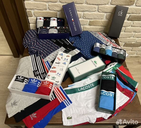 Море трусов и носков Tommy Calvin Lacoste Adidas