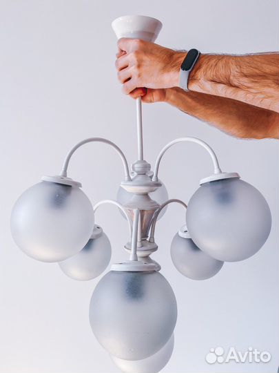 Винтажная люстра Шары Польша