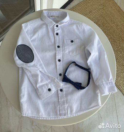 Белая рубашка для мальчика 104