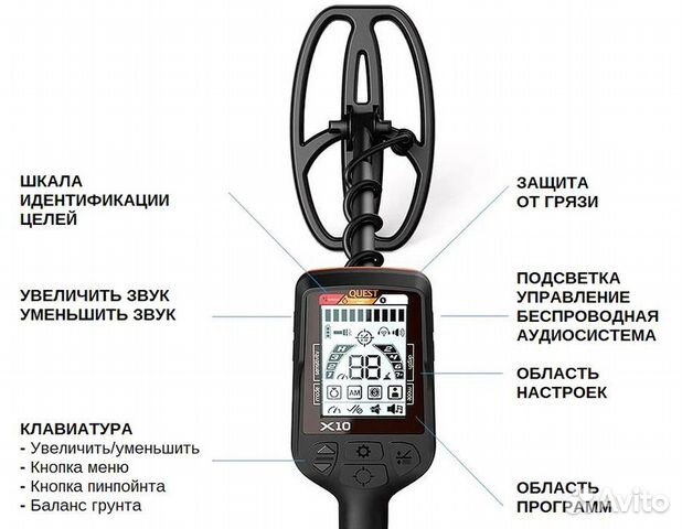 Металлодетектор Quest X10 pro
