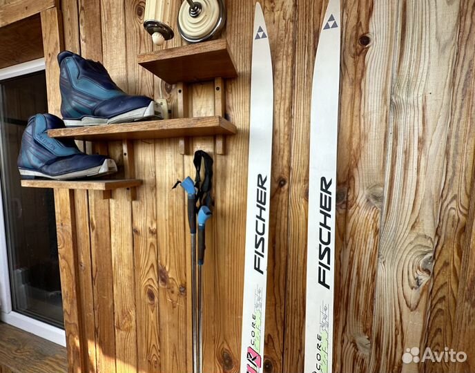 Лыжи беговые fisher, ботинки Solomon