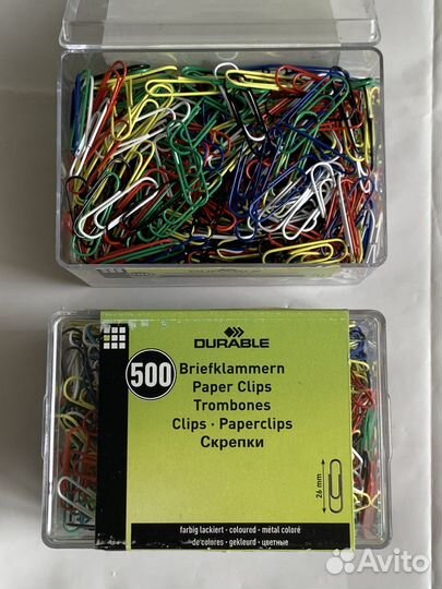 Канцелярские скрепки, кнопки, скобы для степлера