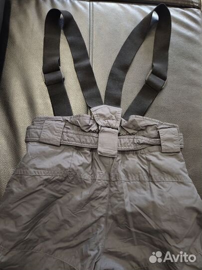 Детские утеплённые брюки на подтяжках