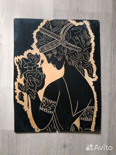 Панно винтаж 70е гг ручная работа