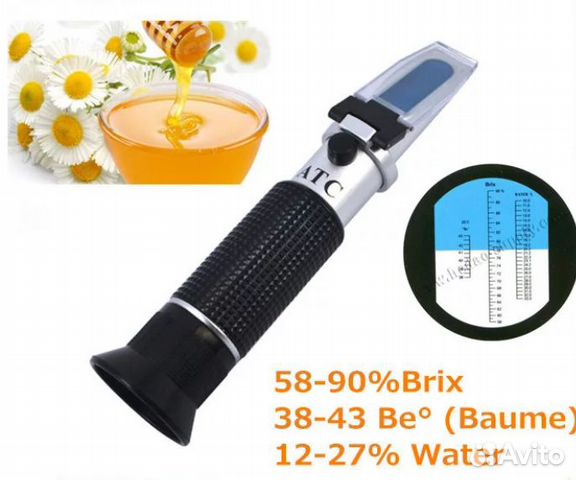 Рефрактометр RHB-90ATC для измерения меда Новый